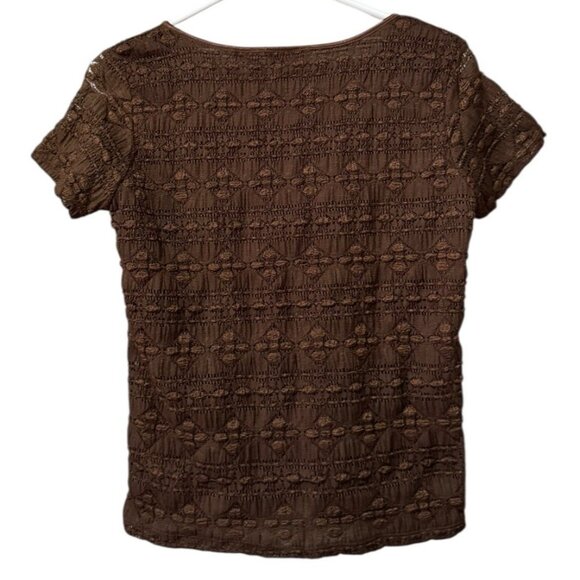 Worthington Stretch Women Size Medium Embroidered Short Sleeve Office Career - Picture 2 of 10